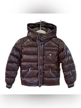 Moncler Junior Borrome Down Jacket – 10Y / 140 – Chocolate Brown